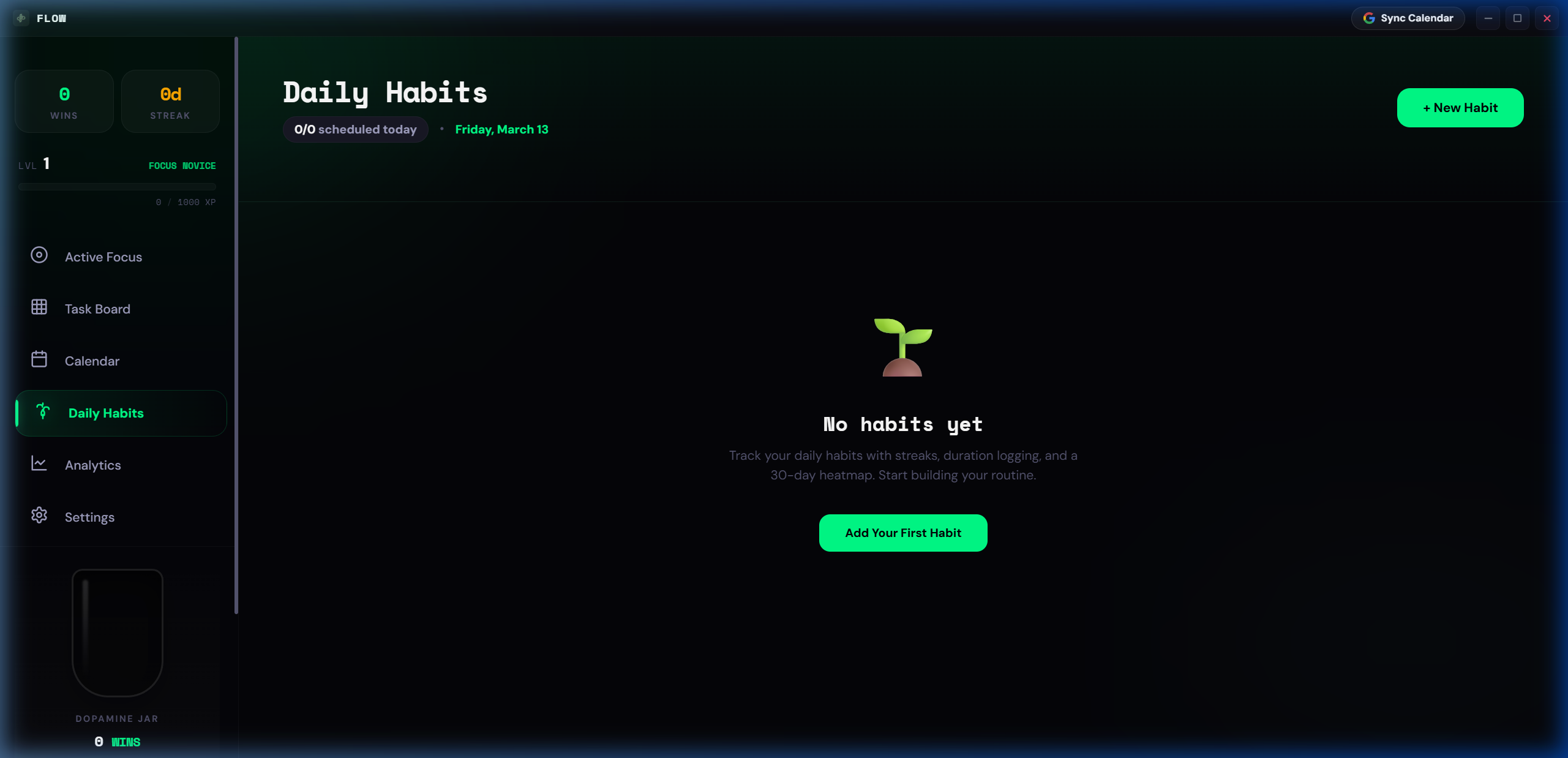 Habits Tracking View